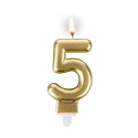 Świeczka cyfra złota ,,5'' 63-45