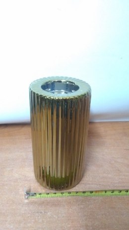 Świecznik ceramiczny na tea light ZŁOTY CHROM | RC791-84