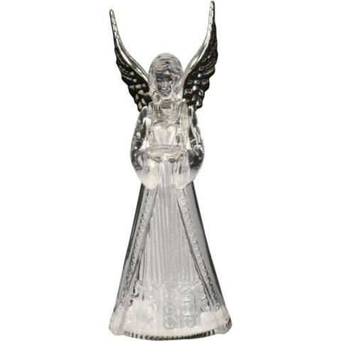 Anioł świecący lampka figurka świąteczna ozdoba aniołek led na baterie srebrny