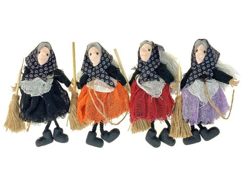 Czarownica z miotłą 18cm