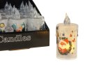 Lampka led 6 cm z motywem świątecznym