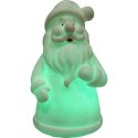 Podświetlana Figurka Mikołaja z Kolorowym Światełkiem LED, 12.5 cm