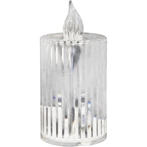 ŚWIECA transparentna akrylowa bezpłomieniowa Wkład do Zniczy Led 6 cm