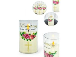Świeczka led w obudowie z płomieniem - 12,5cm 