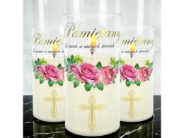 Świeczka led w obudowie z płomieniem - 12,5cm 