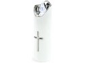 Świeczka led / wkład do zniczy 15cm z krzyżem