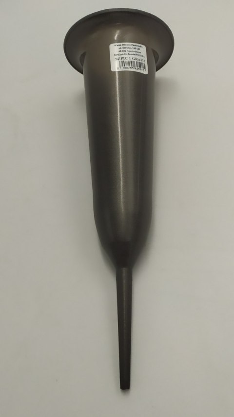 Wazon stożek szpic wbijany w ziemię grób wkład Grafit 28cm