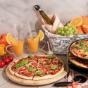 Okrągła deska do przystawek pizzy lub ciasta do serwowania obrotowa bambusowa 35 x 2,5 cm