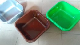 Miska plastikowa 14l. KWADRAT 38X38