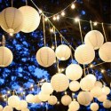 Abażur papierowy lampion biały klosz ślubny impreza dekoracja kula 35 cm PID0490