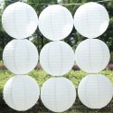 Abażur papierowy lampion biały klosz ślubny impreza dekoracja kula 35 cm PID0490